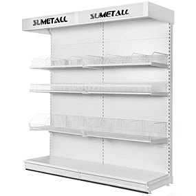 shop shelves with lighting box from China supplier