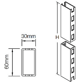 Shop shelving Upright / Post (Tego compatible)