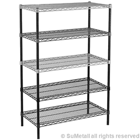Black / White Wire Shelving Manufacturer